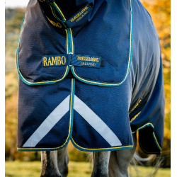 Couverture Horseware Rambo Duo Force 2.0 100 g avec liners 100 et 300 g Bleu marine / bleu sarcelle Couverture Horseware Rambo Duo Force 2.0 100 g avec liners 100 et 300 g Bleu marine / bleu sarcelle