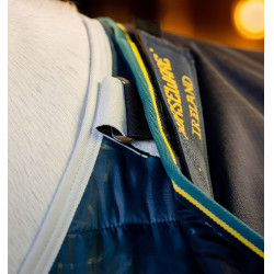 Couverture Horseware Rambo Duo Force 2.0 100 g avec liners 100 et 300 g Bleu marine / bleu sarcelle Couverture Horseware Rambo Duo Force 2.0 100 g avec liners 100 et 300 g Bleu marine / bleu sarcelle