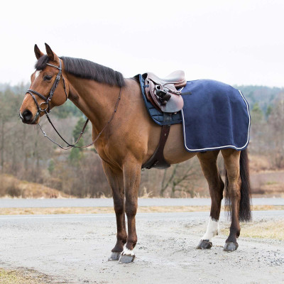 Couvre-reins laine Horze Vail Bleu foncé