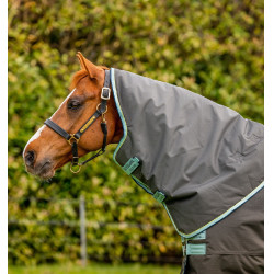 Couverture Horseware Amigo Hero Ripstop Plus avec couvre-cou 200g Gris shadow / haze / marine