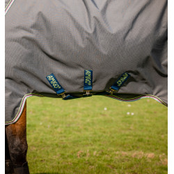 Couverture Horseware Amigo® Bravo 12 Plus 250g 1200D Gris shadow / marine / lime Couverture Horseware Amigo® Bravo 12 Plus 250g 1200D Gris shadow / marine / lime