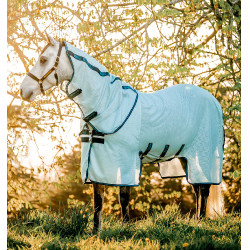 Couverture anti-mouches Horseware Amigo Bug Buster Bleu azure / marine / bleu électrique