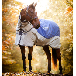 Couverture d'extérieur Horseware Rambo® Autumn Series fermeture à disque extérieur 0g avec doublure 100g 900D Marine / gris Bleu