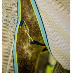 Couverture anti-mouches Horseware Amigo Bug Buster Blanc chalk / marine / haze