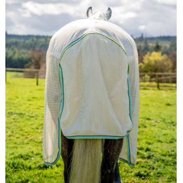 Couverture anti-mouches Horseware Amigo Bug Buster Blanc chalk / marine / haze