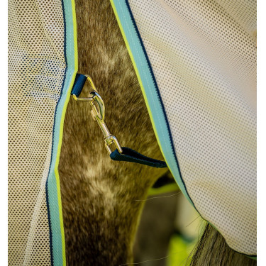 Couverture anti-mouches Horseware Amigo Bug Buster Blanc chalk / marine / haze