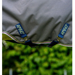 Couverture Horseware Amigo Bravo 12 Original 100g Gris shadow / marine / lime Couverture Horseware Amigo Bravo 12 Original 100g Gris shadow / marine / lime