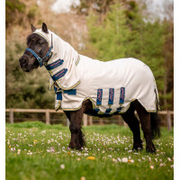 Couverture Horseware avec cou indéchirable Amigo pour mini Craie / marine / rose