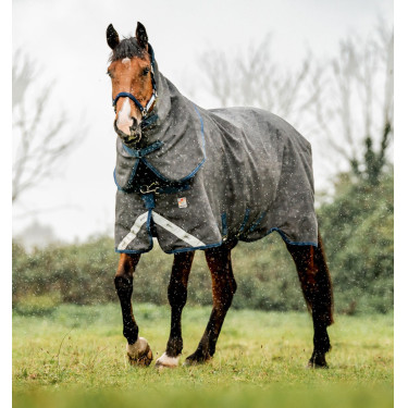 Couverture Horseware Rhino HexStop Plus Turnout 0g Gris / indigo / marine Couverture Horseware Rhino HexStop Plus Turnout 0g Gris / indigo / marine