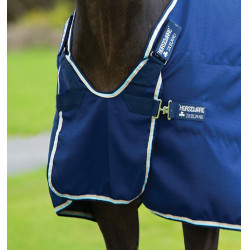 Couverture Horseware Rambo Optimo Stable Plus 400g Marine / beige / bleu / marine Bleu marine