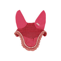 Bonnet anti-mouches poney Derby coton Fuchsia / multicouleur / rose