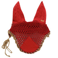 Bonnet pour chevaux Derby en coton Rouge foncé / multicouleur / beige