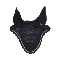 Bonnet pour chevaux Derby en coton Marine / argent / marine Bleu