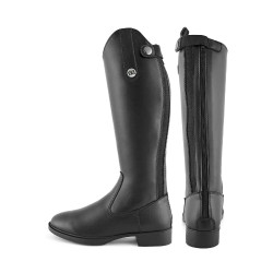 Bottes d'équitation junior Derby fermeture éclair à l'arrière en cuir synthétique mollet large