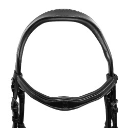 Bridon anatomique avec logo Equestro Noir