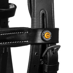 Bridon anatomique avec logo Equestro Noir
