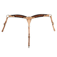 Collier de chasse western avec décor floral foncé Pool's Noir / naturel
