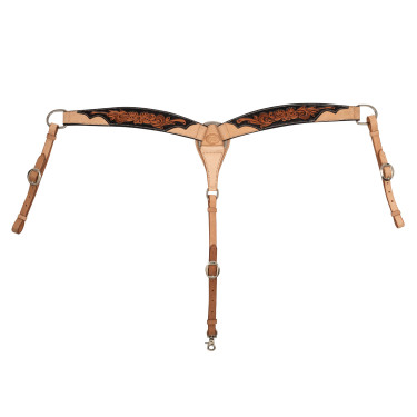 Collier de chasse western avec décor floral foncé Pool's Collier de chasse western avec décor floral foncé Pool's