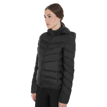 Doudoune femme coupe slim à capuche amovible Equestro Doudoune femme coupe slim à capuche amovible Equestro