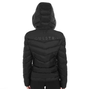 Doudoune femme coupe slim à capuche amovible Equestro Doudoune femme coupe slim à capuche amovible Equestro