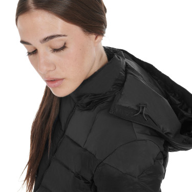 Doudoune femme coupe slim à capuche amovible Equestro Doudoune femme coupe slim à capuche amovible Equestro