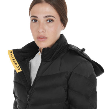 Doudoune femme coupe slim à capuche amovible Equestro Doudoune femme coupe slim à capuche amovible Equestro