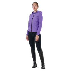 Doudoune femme en mélange technique Equestro Violet dahlia