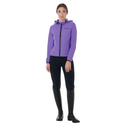 Doudoune femme en mélange technique Equestro Violet dahlia