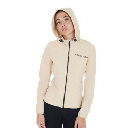 Doudoune femme en mélange technique Equestro Beige