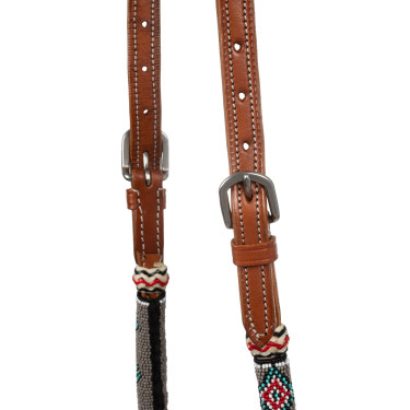 Ensemble bosal perles de sable avec rênes en coton mecate Pool's Ensemble bosal perles de sable avec rênes en coton mecate Pool's