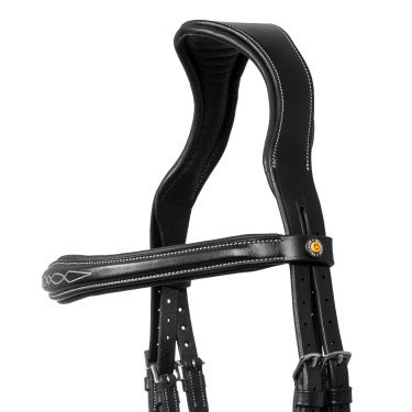 Filet en cuir souple cousu Equestro Filet en cuir souple cousu Equestro