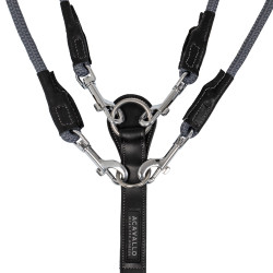 Gogue en cuir de veau et nylon Acavallo Noir