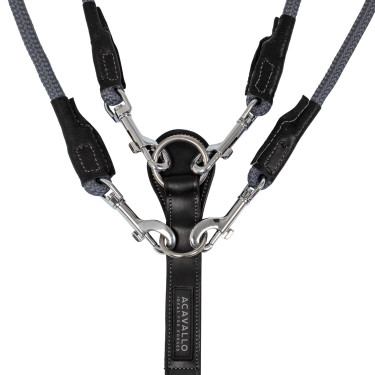 Gogue en cuir de veau et nylon Acavallo Noir