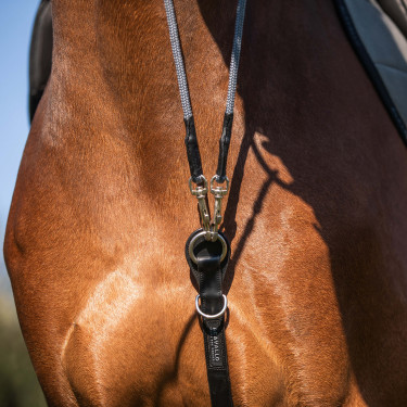 Gogue en cuir de veau et nylon Acavallo Noir