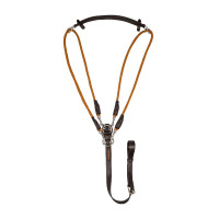 Gogue en cuir de veau et nylon Acavallo Marron foncé