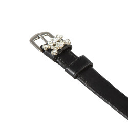 Lanières pour éperons en cuir avec décorations en strass Equestro Crâne