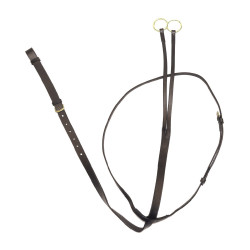 Martingale en cuir pour la course Derby Marron