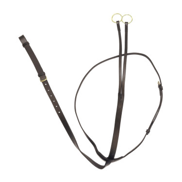 Martingale en cuir pour la course Derby Marron