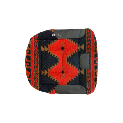 Pad de selle en fourrure Burioni Marine / rouge