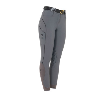 Pantalon d'équitation femme coupe slim grip genoux Equestro