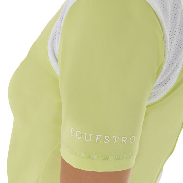 Polo d'entraînement femme coupe slim avec empiècements en mesh Equestro Polo d'entraînement femme coupe slim avec empiècements en mesh Equestro