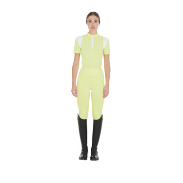 Polo d'entraînement femme coupe slim avec empiècements en mesh Equestro Polo d'entraînement femme coupe slim avec empiècements en mesh Equestro