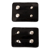 Porte-numéro de concours à 4 chiffres 12x8 cm Equestro à strass Noir