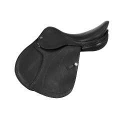 Selle de saut Firenze arbre en bois cuir double Acavallo Noir