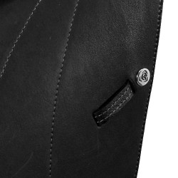 Selle de saut Firenze arbre en bois cuir double Acavallo Noir