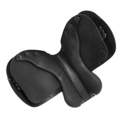 Selle de saut Firenze arbre en bois cuir double Acavallo Noir