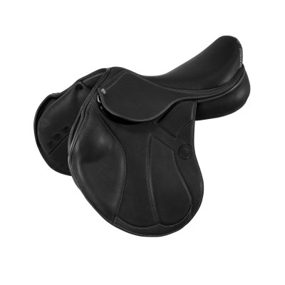 Selle de saut Guttuso avec panneaux en laine Acavallo Noir