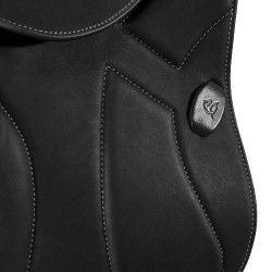 Selle de saut Guttuso avec panneaux en laine Acavallo Noir Selle de saut Guttuso avec panneaux en laine Acavallo Noir