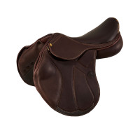 Selle de saut Guttuso avec panneaux en laine Acavallo Marron foncé