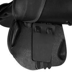 Selle de saut Roma arçon en bois cuir martelé Acavallo Noir